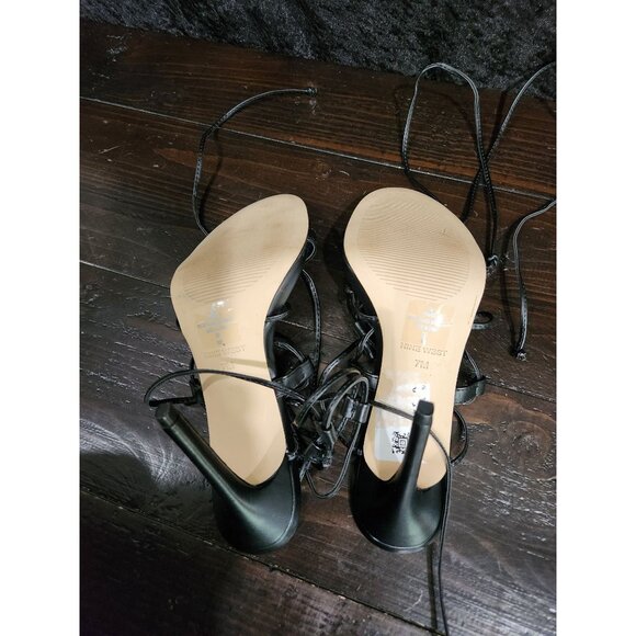 Nine West Mix 3 Black Strappy Gladiator Heeled Sandal/Sz. 7M NWOB - Picture 8 of 9